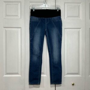 🌷 DKNY Blue Skinny Blue Denim Pull On Jeans Elastic Waistband - 4 / 27